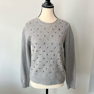 Red Valentino Silver Beaded Sweater